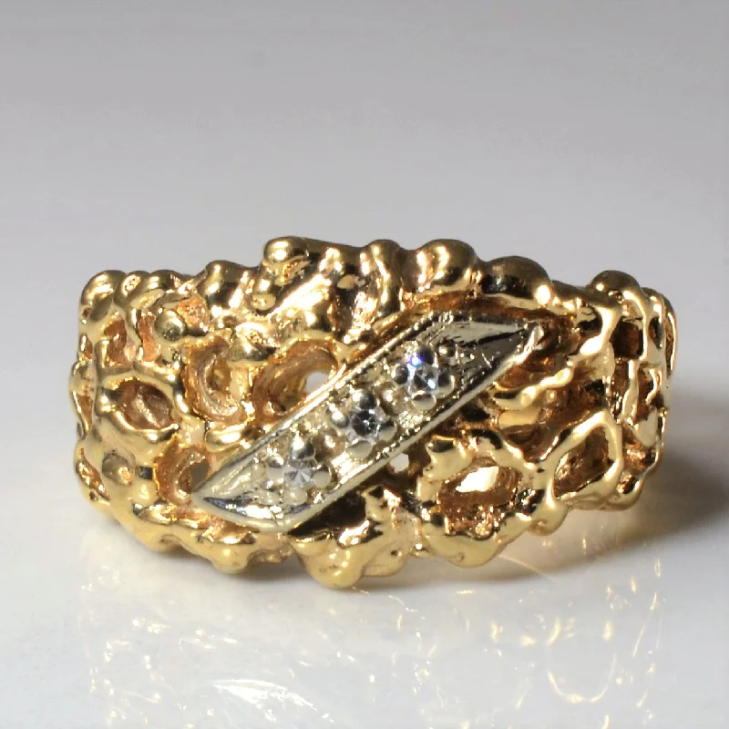 Best Jewelry Deals – Shop Premium Pieces At Great Prices Textured Diamond Ring | 0.03ctw | SZ 7 |