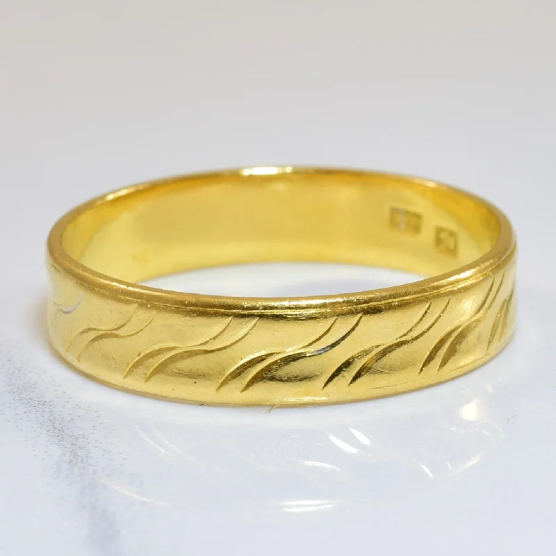 Sparkle For Less – Shop Our Limited-Time Jewelry Deals Textured 22k Yellow Gold Band | SZ 10.5 |