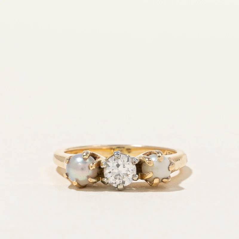 Don't Miss These Dazzling Jewelry Discounts Three Stone Diamond & Pearl Ring | 0.33ct | SZ 5 | Don't Miss These Dazzling Jewelry Discounts Three Stone Diamond & Pearl Ring | 0.33ct | SZ 5 |