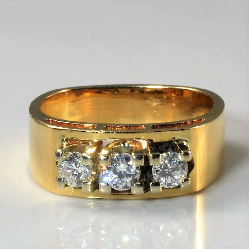 Shop High-Quality Jewelry At Jaw-Dropping Discounts Three Stone Diamond Ring | 0.36ctw | SZ 5.5 |