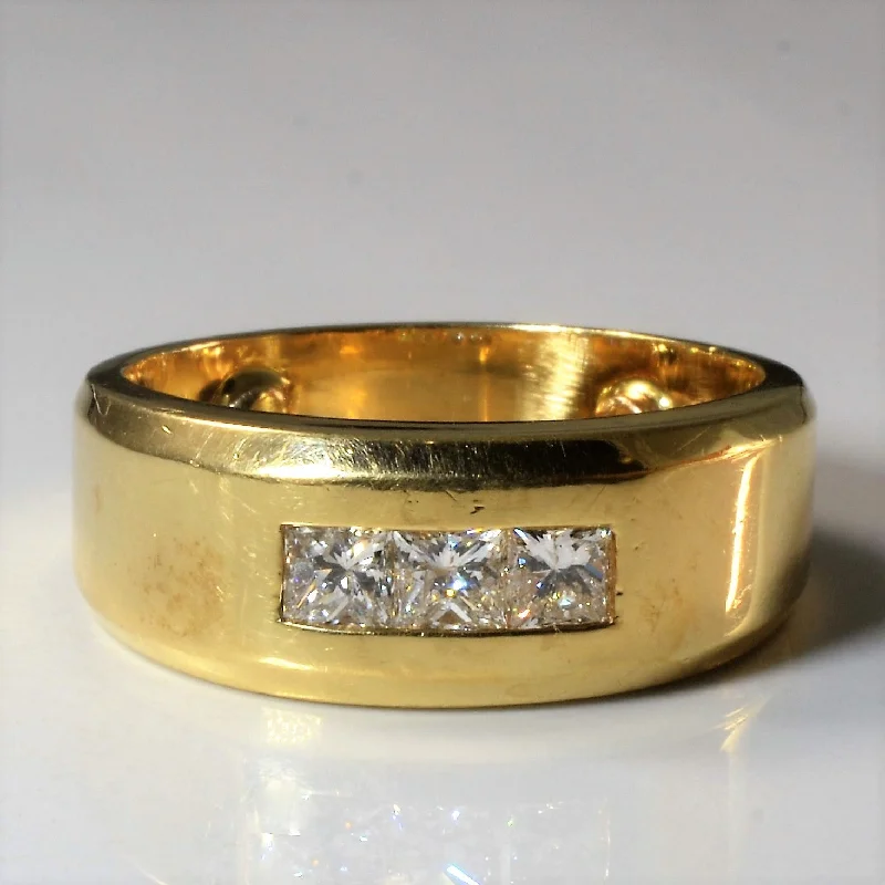 Get Your Favorite Jewelry At The Best Price Three Stone Princess Diamond Band | 0.99ctw | SZ 12.5 | Get Your Favorite Jewelry At The Best Price Three Stone Princess Diamond Band | 0.99ctw | SZ 12.5 |