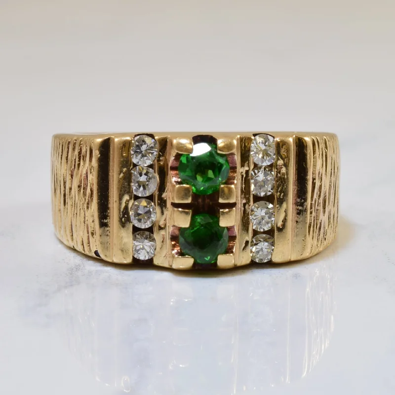 Shine In Style – Shop Jewelry Discounts Today Tsavorite & Diamond Ring | 0.52ctw, 0.32ctw | SZ 10.75 |