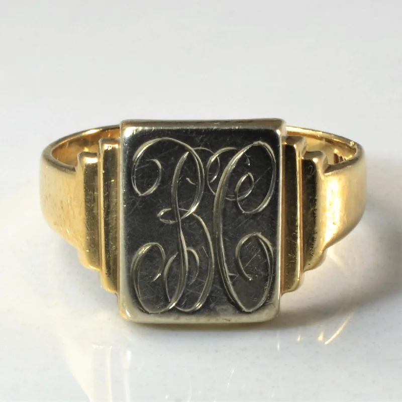 Affordable Glamour – Premium Jewelry At Special Prices Initial 'BC' Signet Ring | SZ 7.5 |