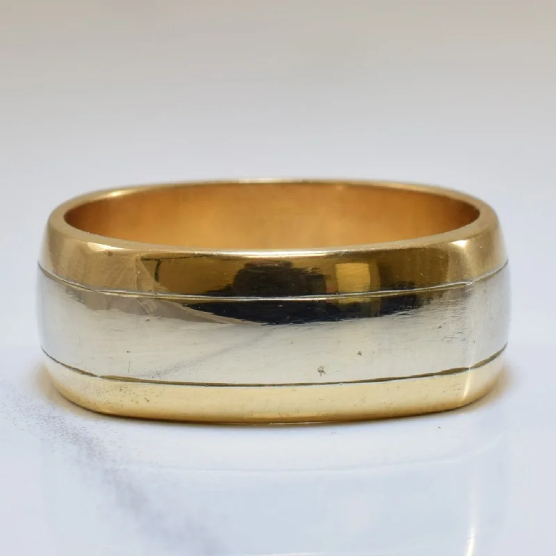 Exclusive Jewelry Sale – Grab Timeless Pieces Now Soft Square Two Tone Band | SZ 9.75 |