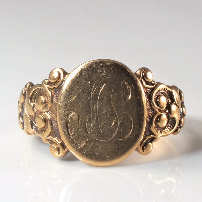 Personalized Jewelry Sale – Unique Gifts At Low Prices Yellow Gold Filigree Signet Ring | SZ 10.25 | Personalized Jewelry Sale – Unique Gifts At Low Prices Yellow Gold Filigree Signet Ring | SZ 10.25 |