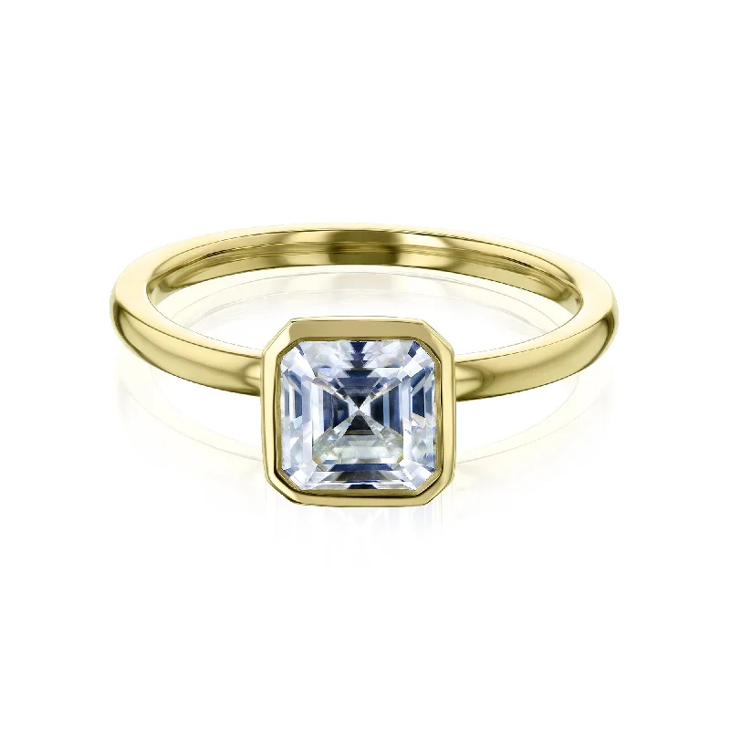 Eco-Friendly Sustainable Jewelry For Conscious Buyers 1.00ct Asscher Pop Bezel Ring