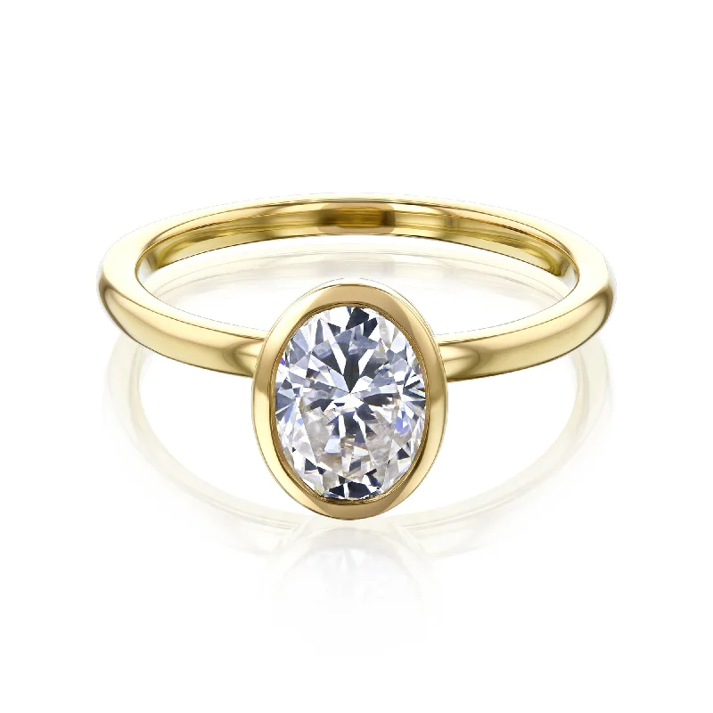 Clearance Sale On High-End Jewelry Collections 1.50ct Oval Posh X Bezel Ring