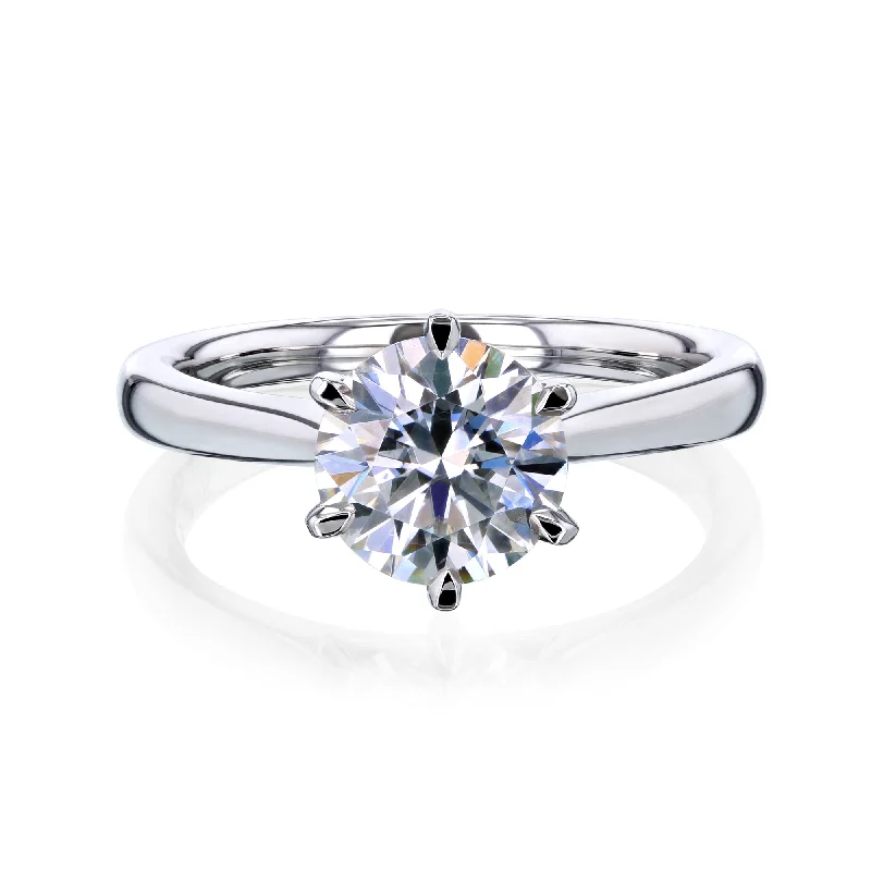 Premium Jewelry Now Available At Special Discounts 1.5ct Round Moissanite 6-Prong Ring