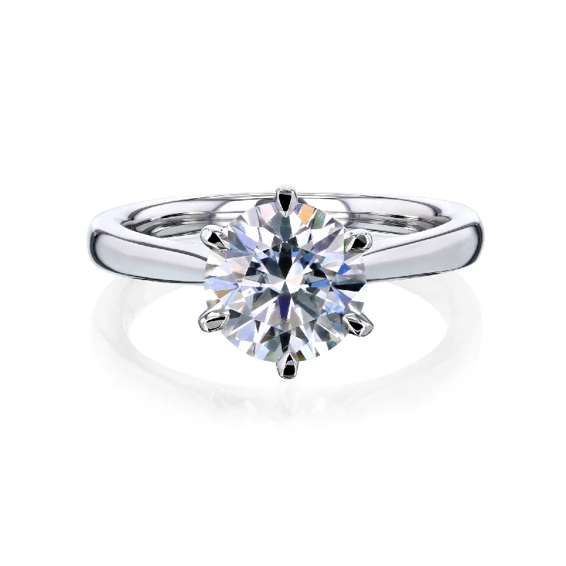 Elegant Jewelry Styles At Budget-Friendly Prices 1.9ct Round Forever One Moissanite 6-Prong Ring