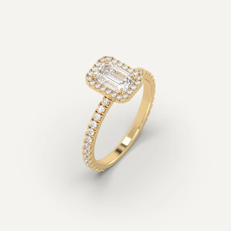 Exclusive Online Discounts On Stylish Jewelry 1 carat Emerald Cut Diamond Ring