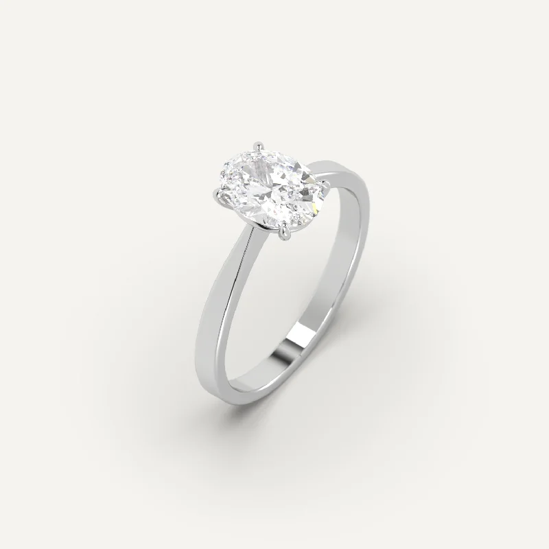 Shop Modern Jewelry Collections With Exclusive Discounts 1 carat Oval Cut Diamond Ring