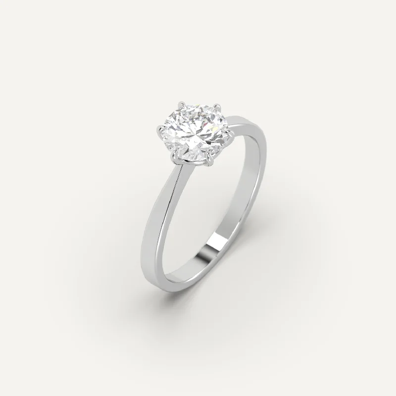Affordable Gold-Plated Jewelry For Modern Fashion 1 carat Round Cut Diamond Ring