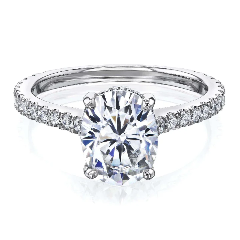 The Biggest Jewelry Sale Of The Year Is Here 2.1ct Oval Forever One Moissanite Drop Halo Ring