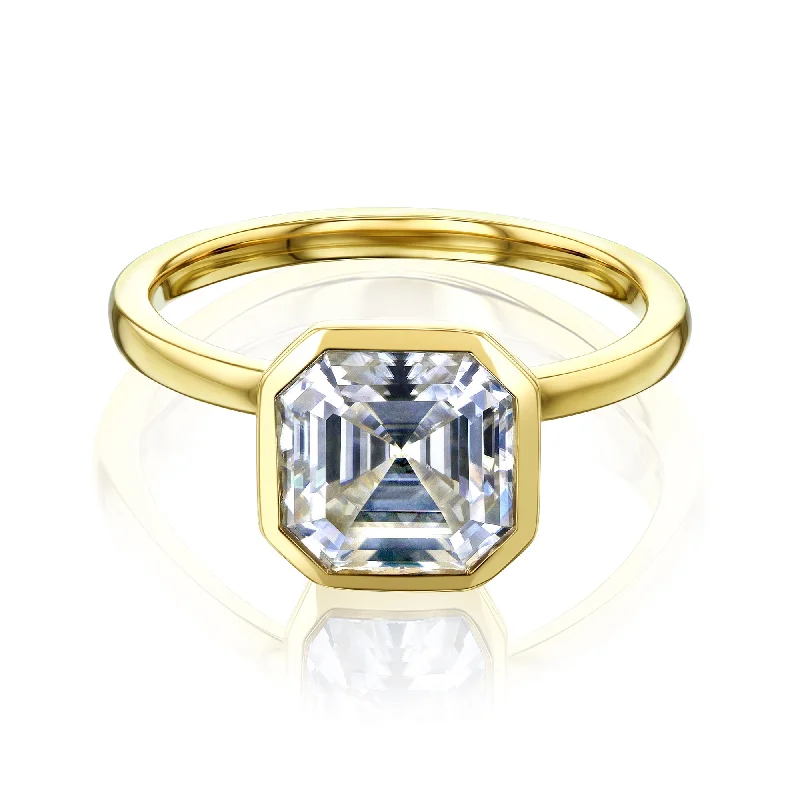 Best-Selling Jewelry Now Available At Special Deals 2.20ct Asscher Premium 2X Bezel Ring