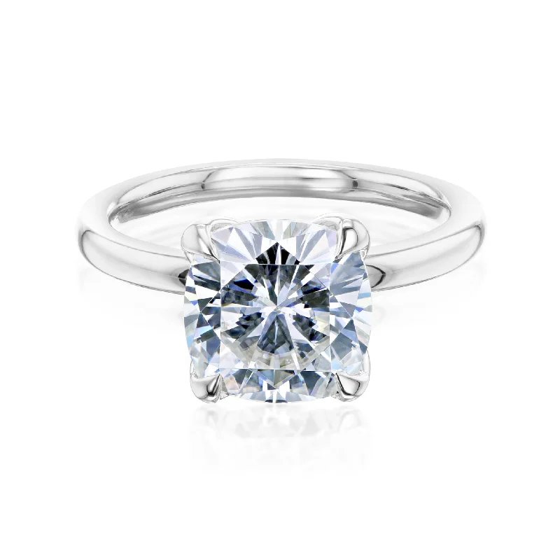 Discounted Jewelry For A Glamorous Look 2.8ct Cushion Floating Tulip Comfort Fit