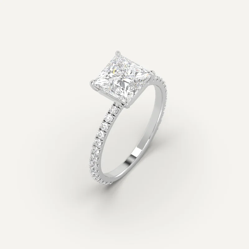 Grab Exquisite Jewelry At The Lowest Prices 2 carat Princess Cut Diamond Ring