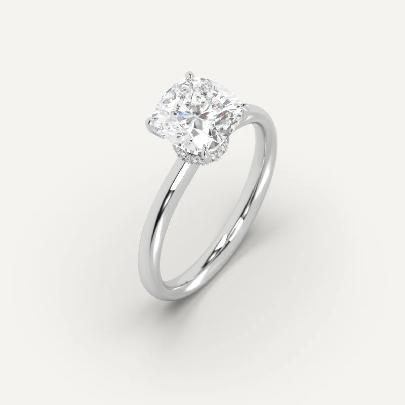 Stunning Statement Jewelry, Unbeatable Discounts 3 carat Cushion Cut Diamond Ring