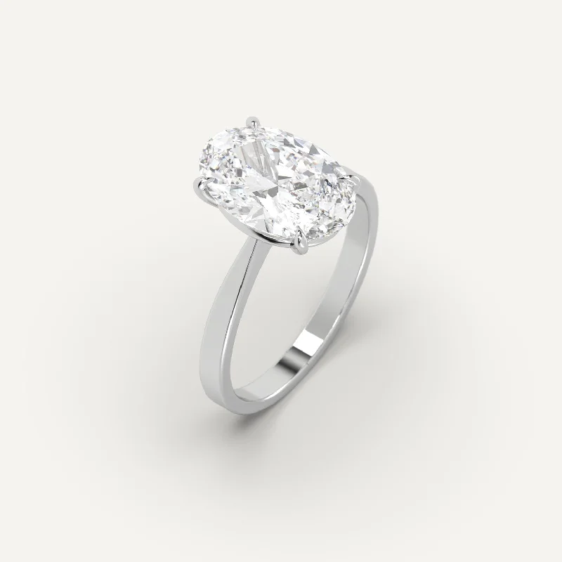 Get The Sparkle You Love At Prices You Adore 3 carat Oval Cut Diamond Ring