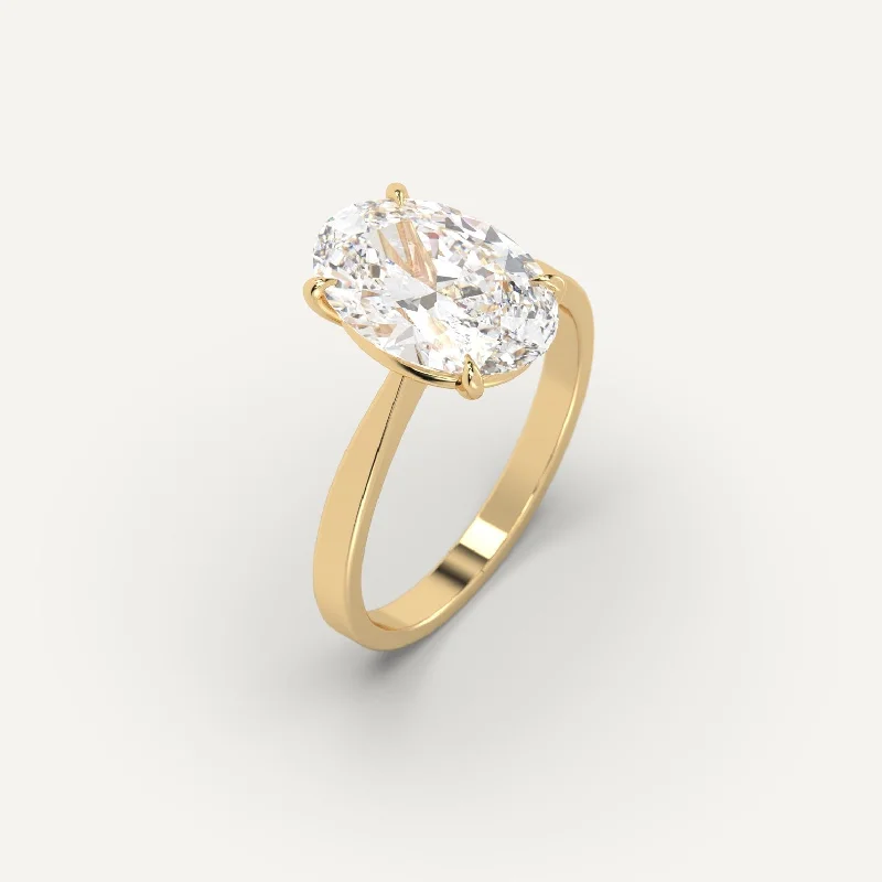 Handmade Pearl Jewelry For Timeless Elegance 3 carat Oval Cut Diamond Ring