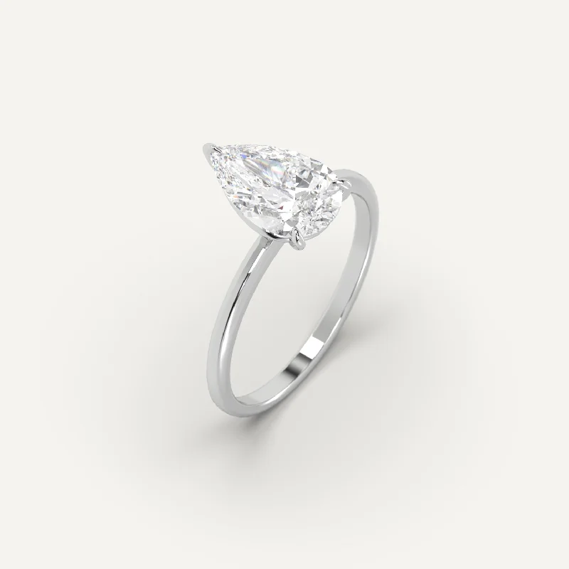 Fashion-Forward Jewelry At Incredible Prices 3 carat Pear Cut Diamond Ring