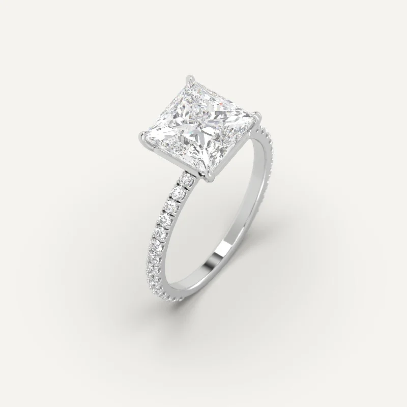 Handcrafted Beauty At Affordable Prices 3 carat Princess Cut Diamond Ring