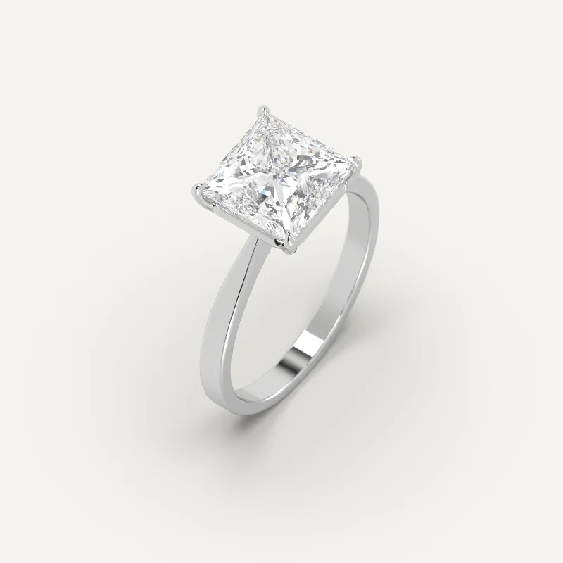 High-Quality Gemstone Jewelry For Special Occasions 3 carat Princess Cut Diamond Ring