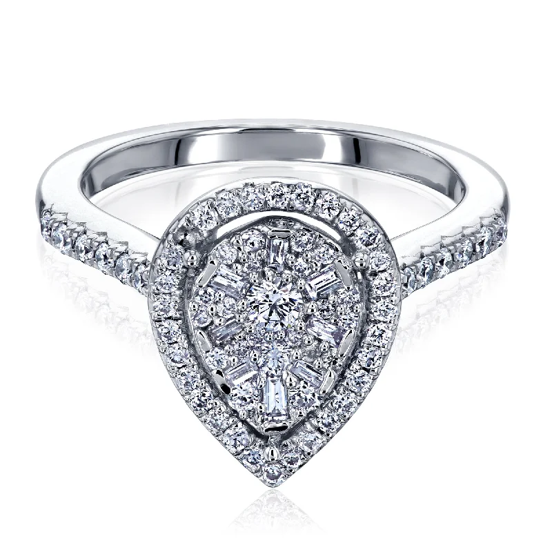 Luxury Jewelry Sale – Elegant Styles At Unbeatable Prices Diamond Pear Cluster with Halo Ring