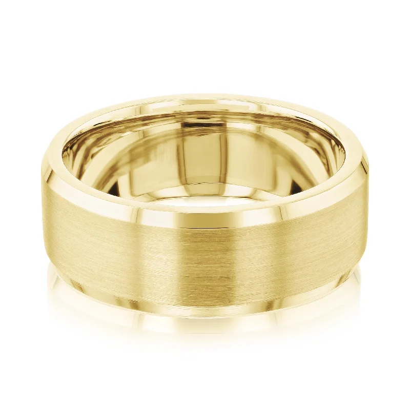 Elevate Your Outfit With Discounted Statement Jewelry 8MM Satin Matte Gold Beveled
