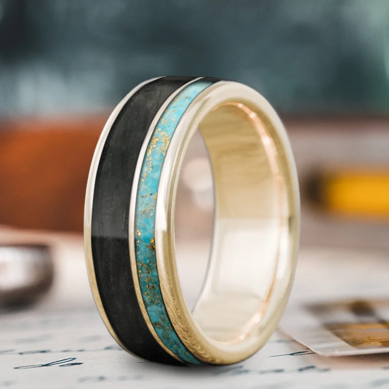 Unique Jewelry For Less – Shop The Sale Now Custom Design - 2-Inlay Offset Ring sZpS-YgrdlYutbHOg9l0By3R