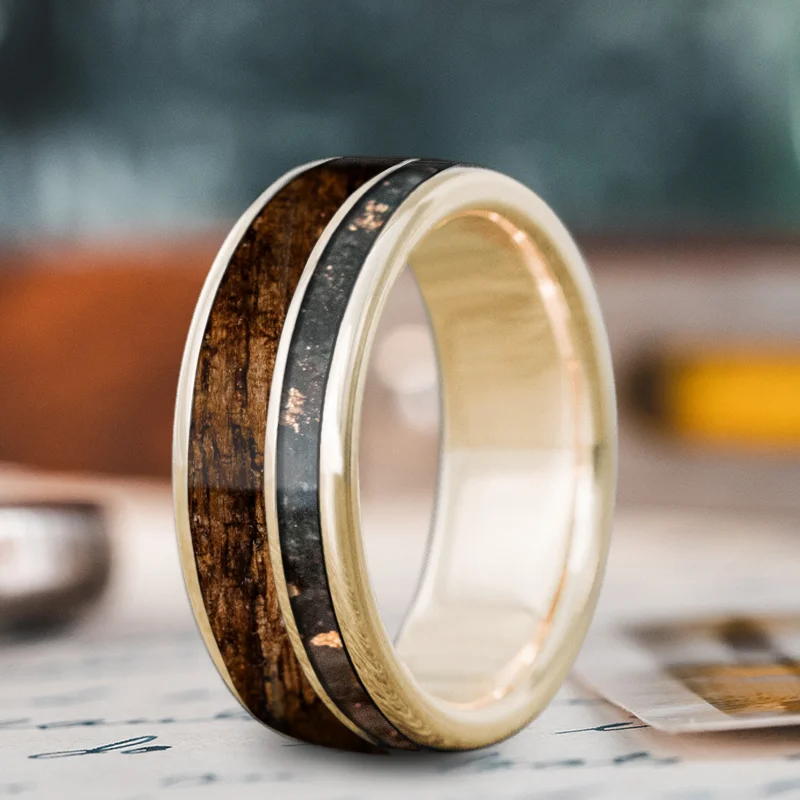 Exclusive Jewelry Markdowns – Limited-Time Offer Custom Design - 2-Inlay Offset Ring T8J5R0K7Ef6SYBSk5Kaz18LJ