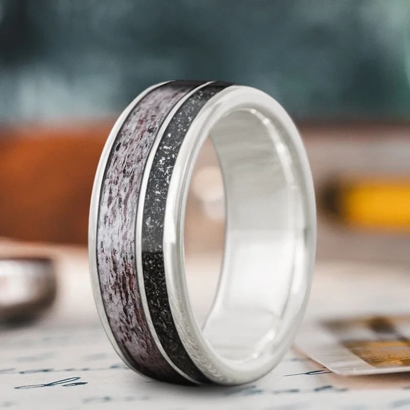 Luxury Jewelry Without The Luxury Price Tag Custom Design - 2-Inlay Offset Ring tH92ulxSZT96HAnco14QS__K