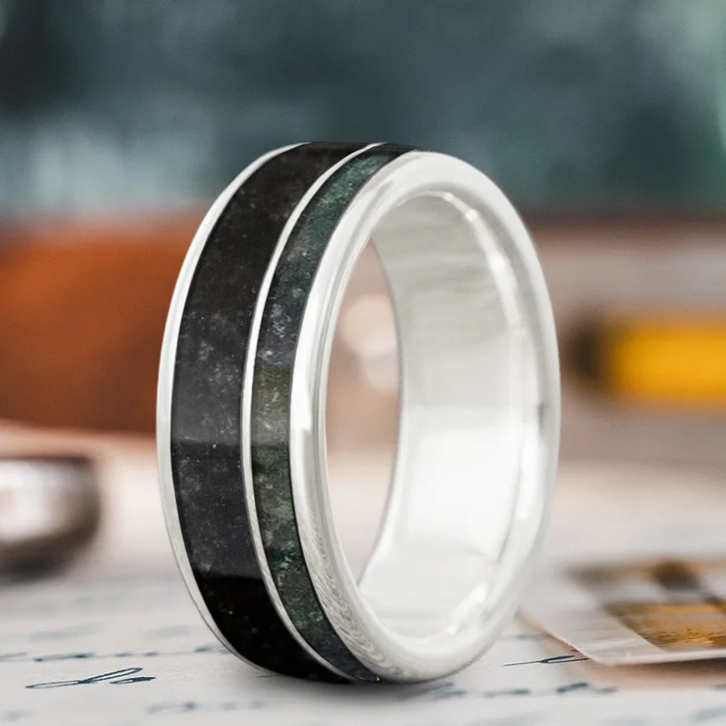 Affordable Luxury Jewelry – Style At A Great Price Custom Design - 2-Inlay Offset Ring TRNVzpjqtUqiknEASyuBXMoM