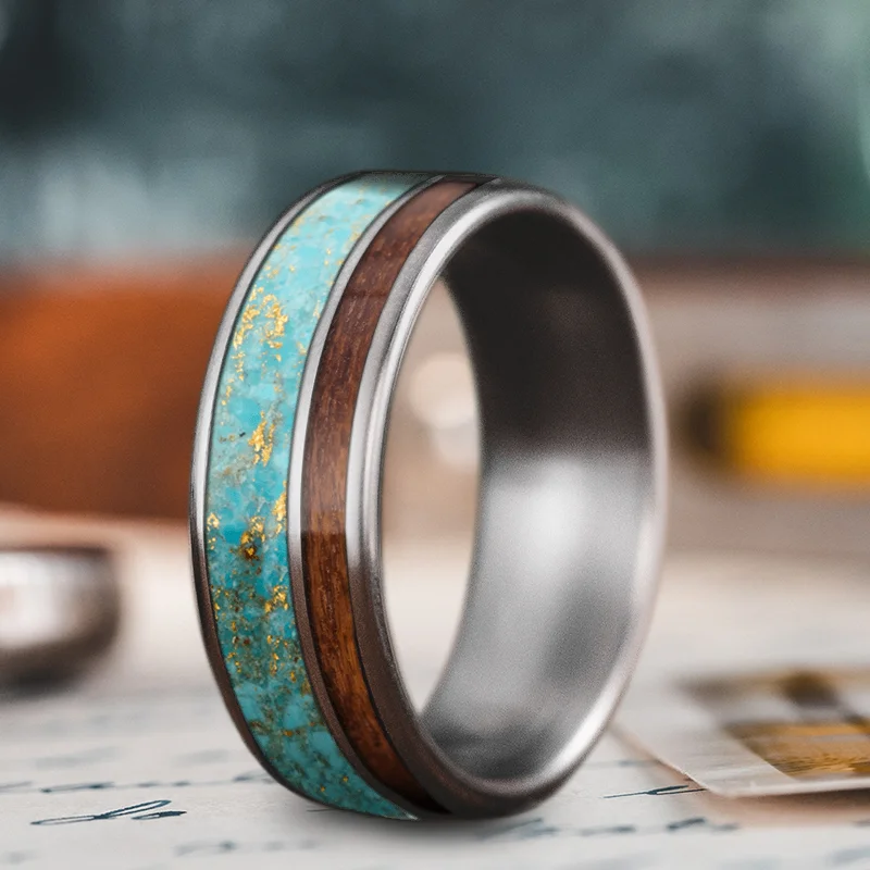 Timeless Elegance Now At Special Discounts Custom Design - 2-Inlay Offset Ring TTXhOmY7_GC3FVdiNwA4WQV1