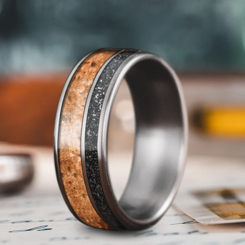 Last Chance To Shop High-End Jewelry At Markdown Prices Custom Design - 2-Inlay Offset Ring tUA7Bn6kTiRkBtNKKevqqj7y