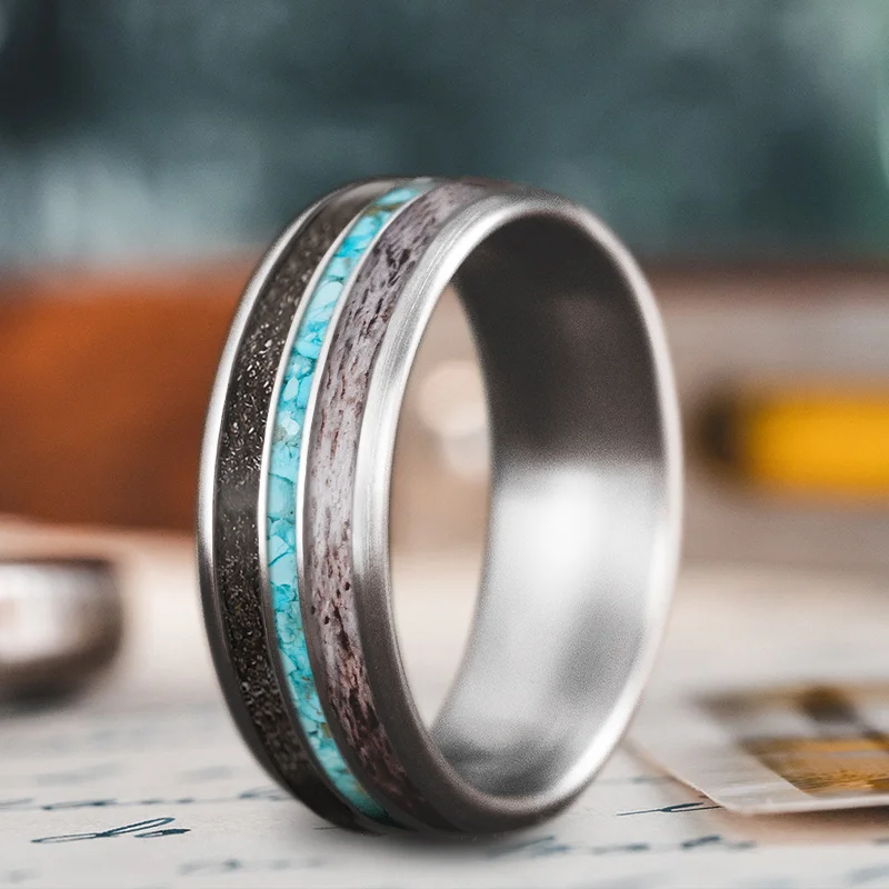 Affordable Luxury Jewelry – Style At A Great Price Custom Design - 3-Inlay Narrow Center Ring Ufi1f3r5txpzy-K9fM8At4mp