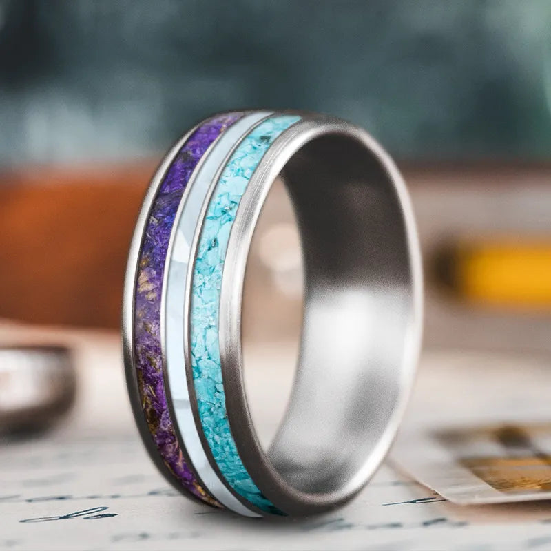 Shine In Style – Shop Jewelry Discounts Today Custom Design - 3-Inlay Narrow Center Ring UYrsQG1czLbjYgz8m4CVtGQa