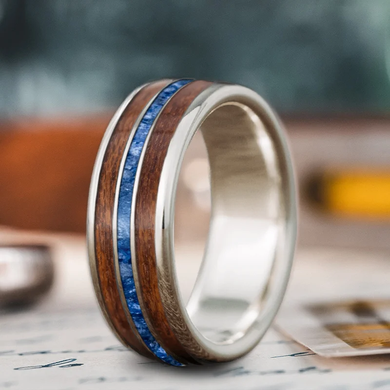 Jewelry Flash Sale – Stylish Designs At Unbeatable Rates Custom Design - 3-Inlay Narrow Center Ring v7acXcvk6EvitZE6Ec6NI0ed