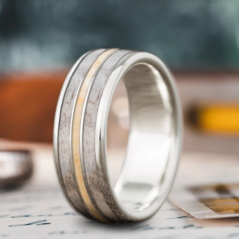 Shine Without Limits – Jewelry Sale Happening Now Custom Design - 3-Inlay Narrow Center Ring vlNNgV6V1RxuGwMMwy_dYVZa