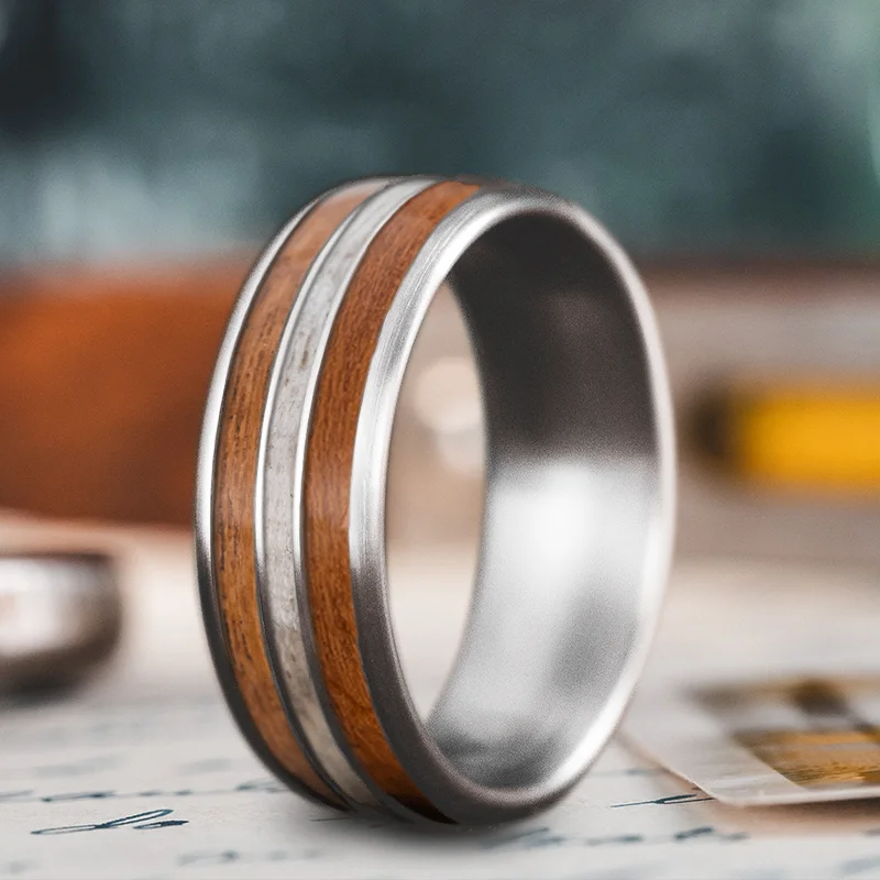 Elevate Your Jewelry Collection With Limited-Time Savings Custom Design - 3-Inlay Narrow Center Ring Vn7Ezntq3MrtP63B_WKOUlJL