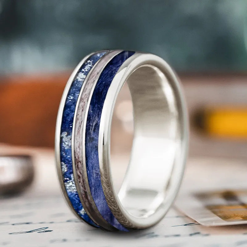 Get The Best Deals On Timeless Jewelry Pieces Custom Design - 3-Inlay Narrow Center Ring WFQ4-W8LED1c_U75yU-dFVqw