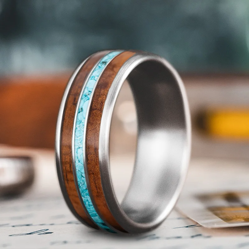 Best-Selling Jewelry Now Available At Special Deals Custom Design - 3-Inlay Narrow Center Ring WP6gbqLj1kNjNeBvkoELCqNL