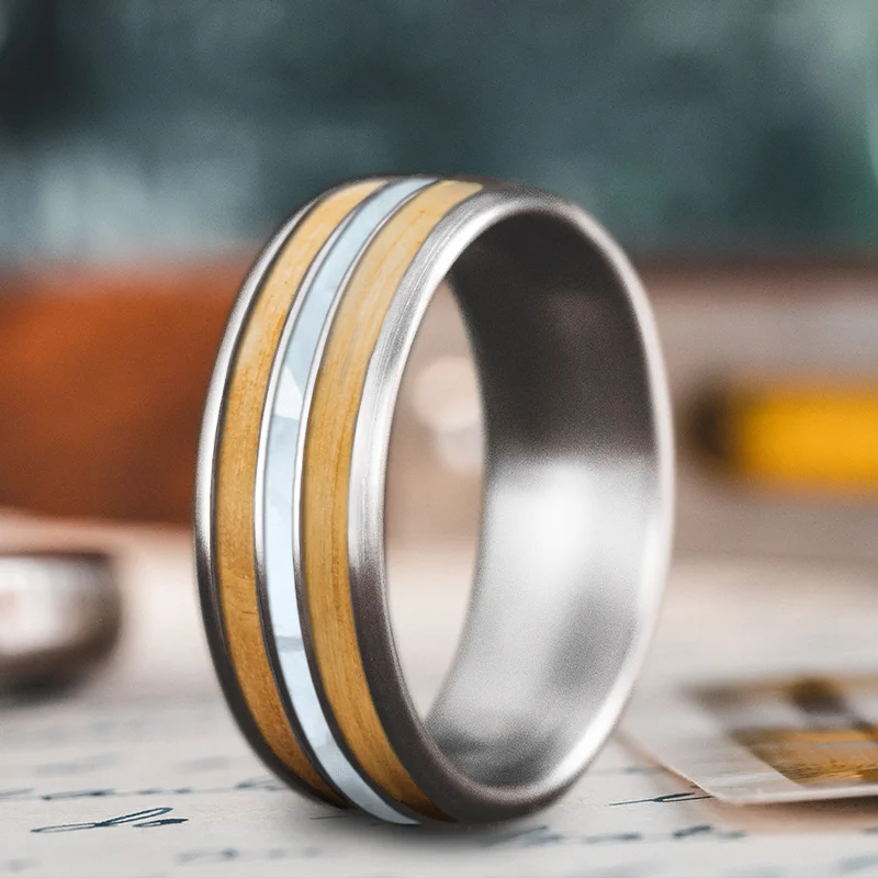 Unique Jewelry Designs Now At Discounted Rates Custom Design - 3-Inlay Narrow Center Ring WpqV3WpEU6DhLAYT7zAPmE_I
