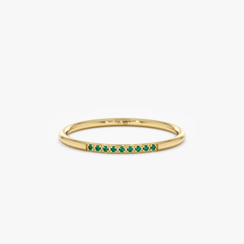 Get The Jewelry You Love At A Price You Love Thin Emerald Stacking Ring, Vanessa