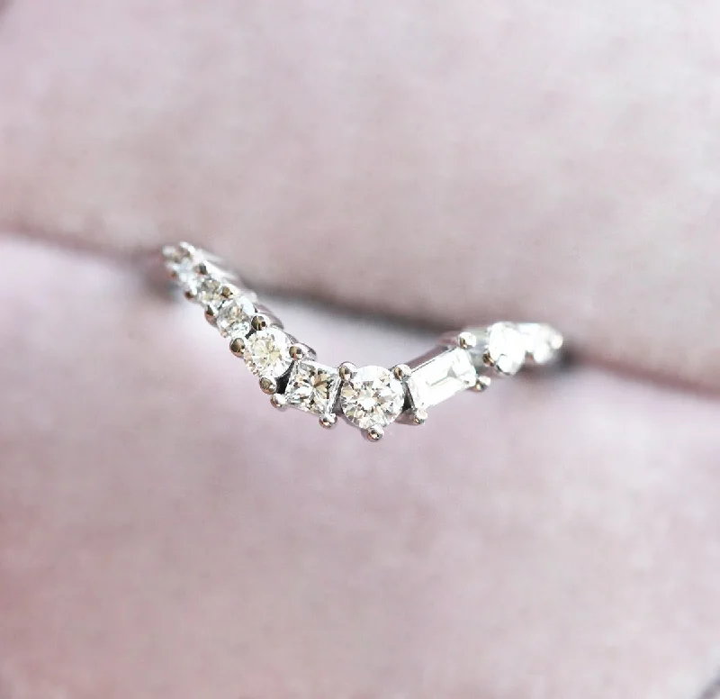 Once-A-Year Jewelry Sale – Grab Your Favorites Now Unique Diamond Matching Band, Clustered Diamond Ring
