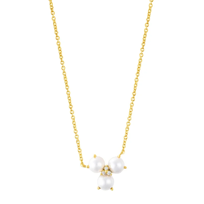 Fashion-Forward Jewelry At Incredible Prices 14k Gold Plated Adjustable 3-Point Freshwater Pearl Flower with CZ Necklace Fashion-Forward Jewelry At Incredible Prices 14k Gold Plated Adjustable 3-Point Freshwater Pearl Flower with CZ Necklace