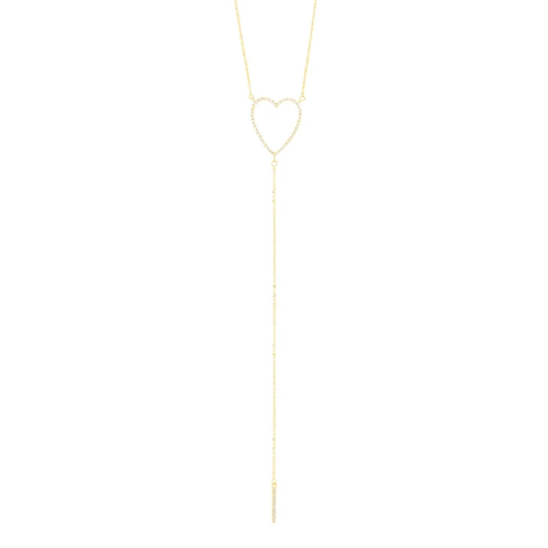 Modern Jewelry At Exclusive Discounts – Shop Today 14k Gold Plated Adjustable CZ Heart Y-Necklace Modern Jewelry At Exclusive Discounts – Shop Today 14k Gold Plated Adjustable CZ Heart Y-Necklace