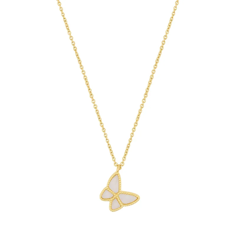 Handcrafted Jewelry Sale – Unique Designs At Low Prices 14K Gold Plated White Butterfly Necklace Handcrafted Jewelry Sale – Unique Designs At Low Prices 14K Gold Plated White Butterfly Necklace