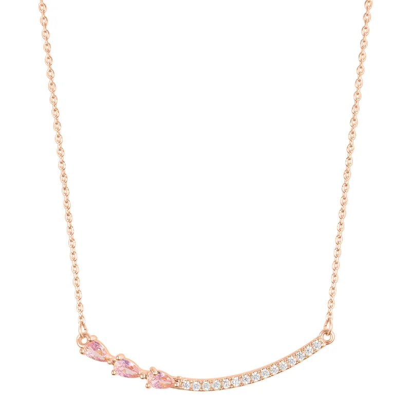 Holiday Jewelry Sale – Perfect Gifts At The Best Prices 14k Rose Gold Plated Curved Bar Pink Pear Necklace Holiday Jewelry Sale – Perfect Gifts At The Best Prices 14k Rose Gold Plated Curved Bar Pink Pear Necklace
