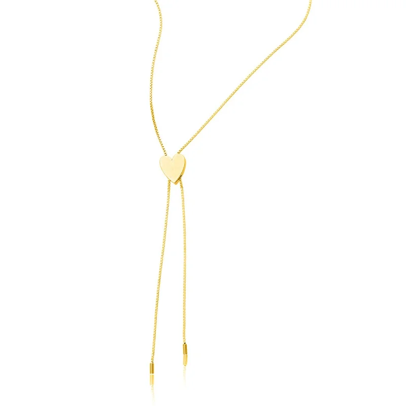 Classic And Modern Jewelry Styles On Sale Adornia Heart Bolo Necklace gold