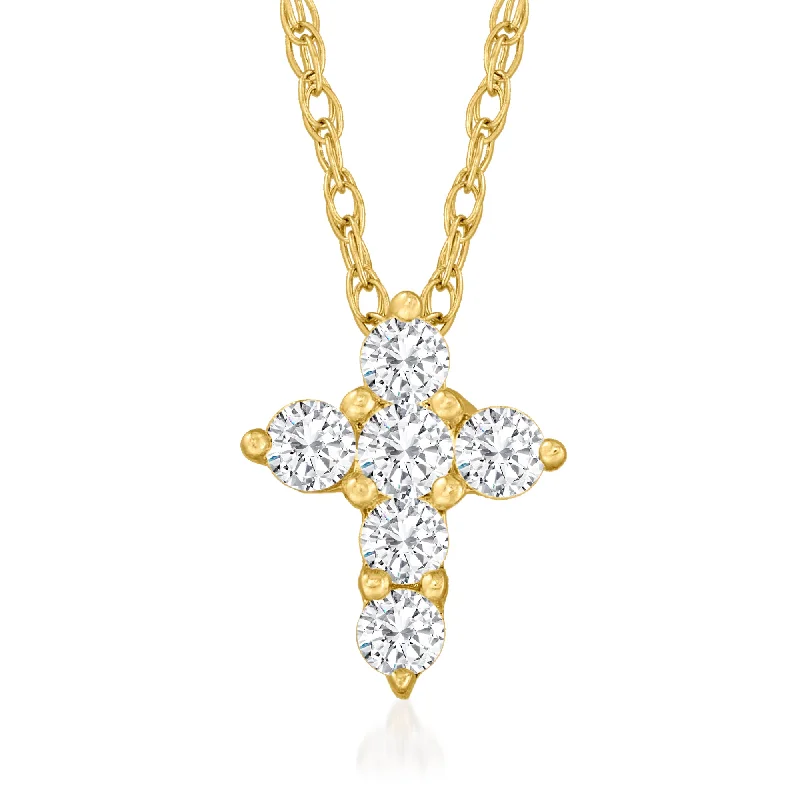 Huge Savings On Timeless Jewelry Collections Canaria Diamond Cross Pendant Necklace in 10kt Yellow Gold Huge Savings On Timeless Jewelry Collections Canaria Diamond Cross Pendant Necklace in 10kt Yellow Gold